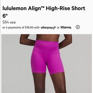 lululemon Align™ High-Rise Short 6"